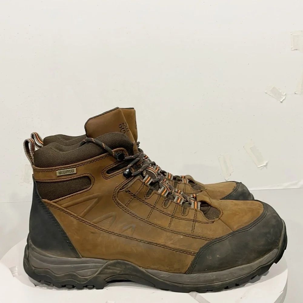Gravel Gear Mens‎ Work Boots Steel Toe Moc Brown Sz 14M Lace Up 875850/BS-4132
